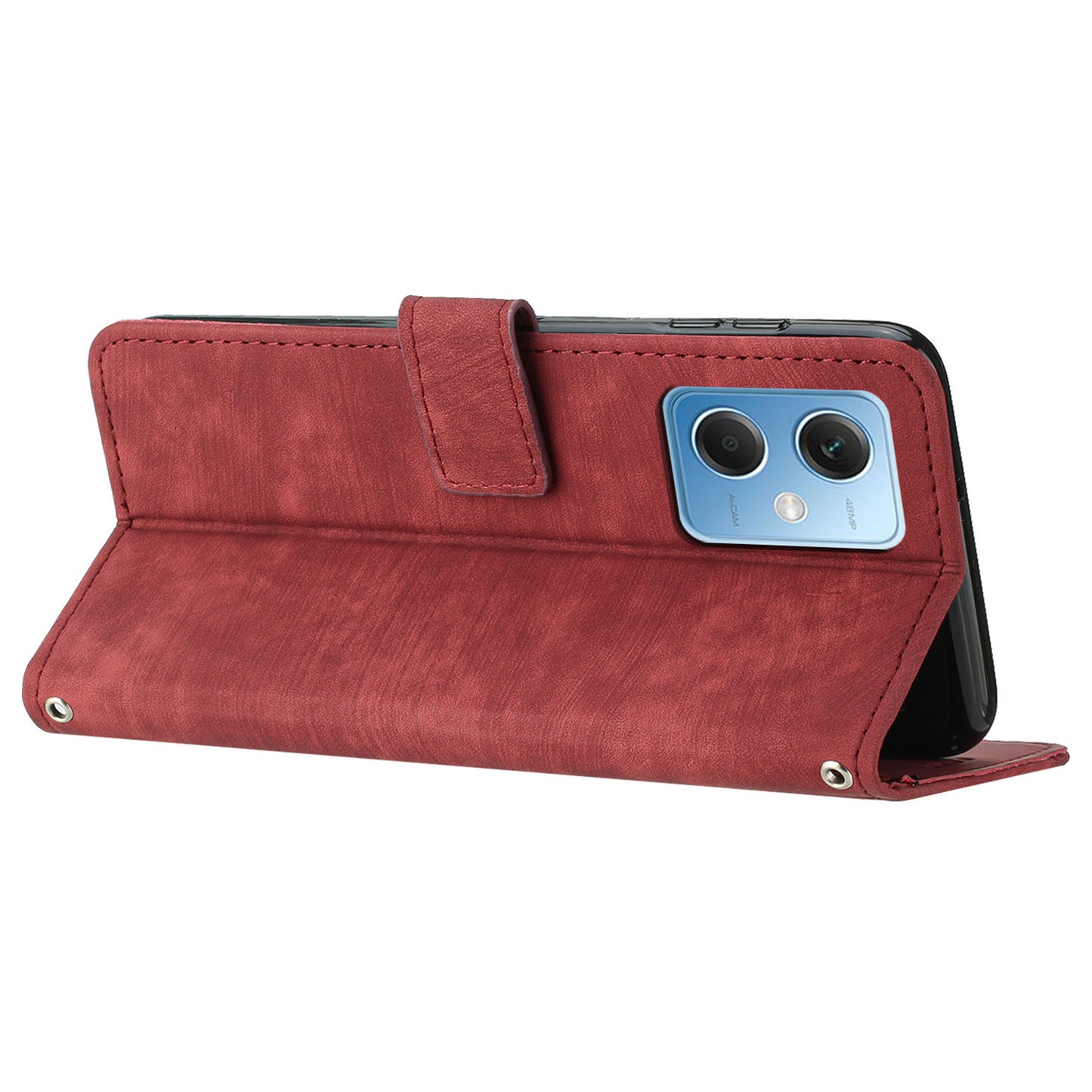 Leather Phone Case for Xiaomi Redmi Note 12 5G (China) / (India) / (Global) / Poco X5 5G , Stand Lines Imprinted Wallet Flip Cover