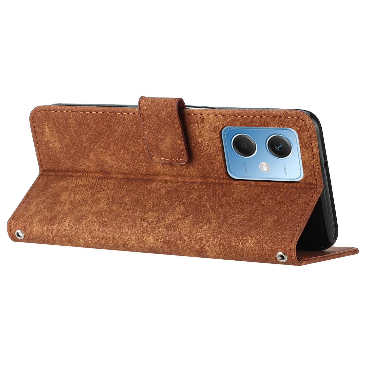 Leather Phone Case for Xiaomi Redmi Note 12 5G (China) / (India) / (Global) / Poco X5 5G , Stand Lines Imprinted Wallet Flip Cover