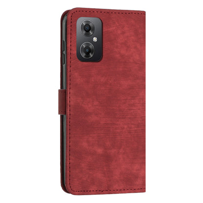 For Xiaomi Poco M4 5G / M5 4G Leather Wallet Anti-drop Cover Skin-touch Lines Imprinted Flip Stand Phone Case