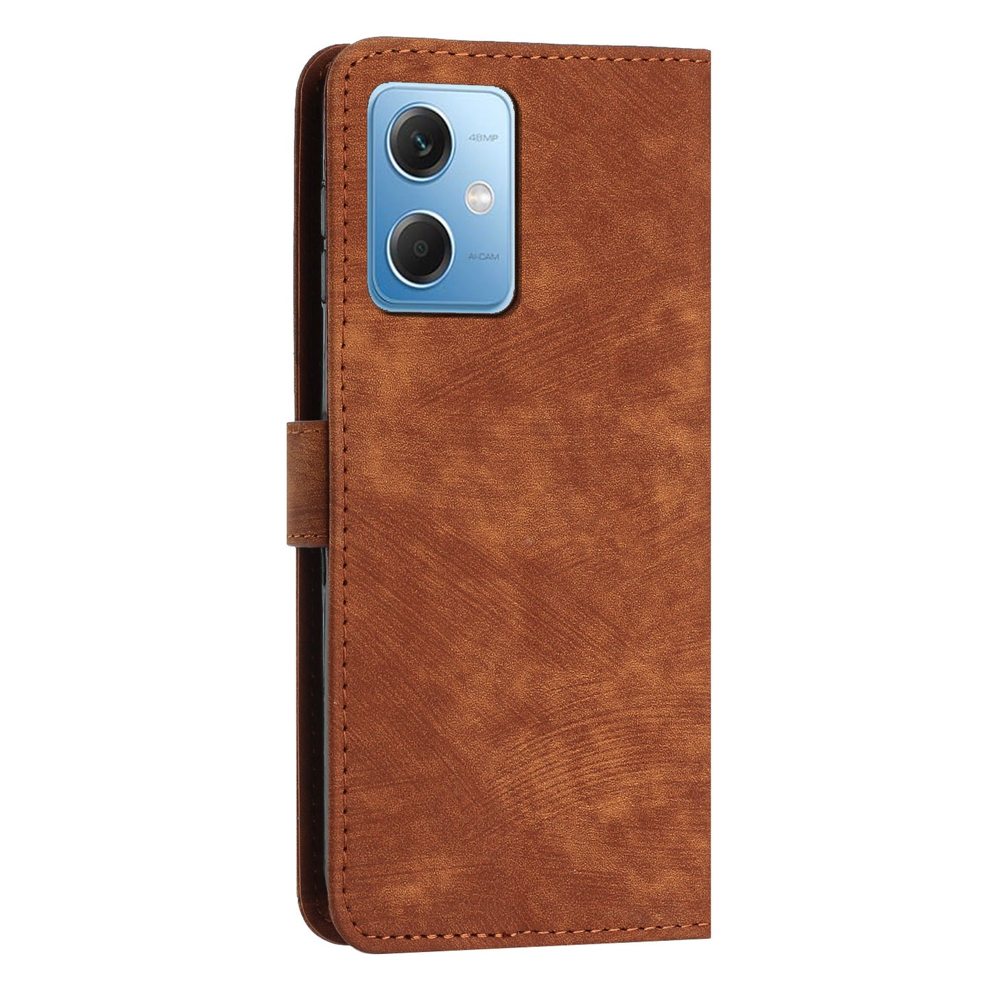 For Xiaomi Poco X5 5G / Redmi Note 12 5G (China) / (Global) / (India) Lines Imprinted Leather Wallet Cover Skin-touch Phone Case with Stand