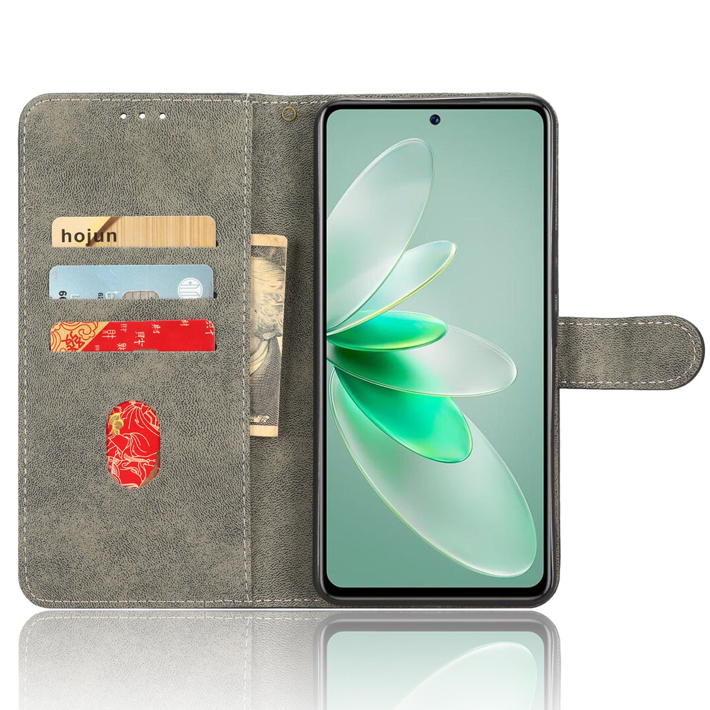 For vivo S16e 5G / V27e 4G PU Leather Phone Case Stand RFID Blocking Flip Wallet Cover with Strap