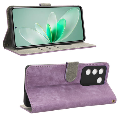 For vivo S16e 5G / V27e 4G PU Leather Phone Case Stand RFID Blocking Flip Wallet Cover with Strap