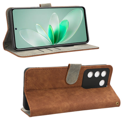 For vivo S16e 5G / V27e 4G PU Leather Phone Case Stand RFID Blocking Flip Wallet Cover with Strap