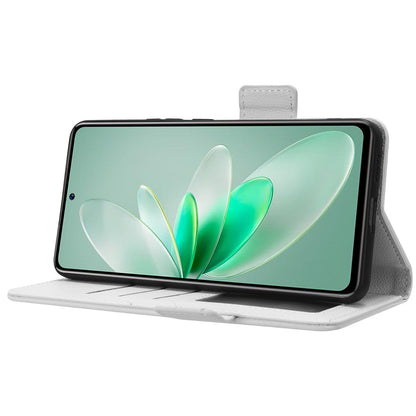 For vivo S16e 5G / V27e 4G Wallet Flip Case PU Leather Litchi Texture Stand Phone Cover with Strap