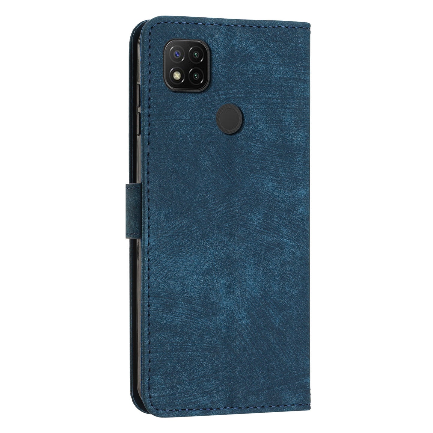 For Xiaomi Poco C31 / Redmi 10A / 9C / 9C NFC Lines Imprint Phone Case Leather Wallet Stand Drop-proof Cover