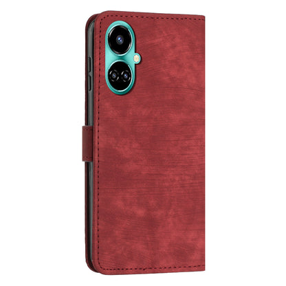 For Tecno Camon 19 4G / 19 Pro 4G / 19 Pro 5G Leather Phone Cover Stand Skin-touch Lines Imprinted Wallet Case