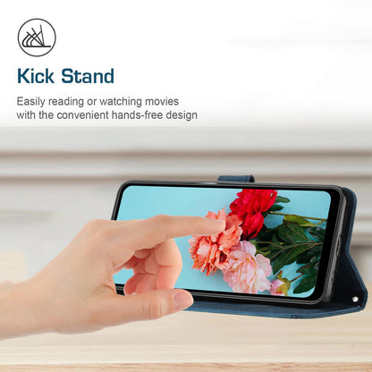 For Tecno Camon 19 4G / 19 Pro 4G / 19 Pro 5G Leather Phone Cover Stand Skin-touch Lines Imprinted Wallet Case