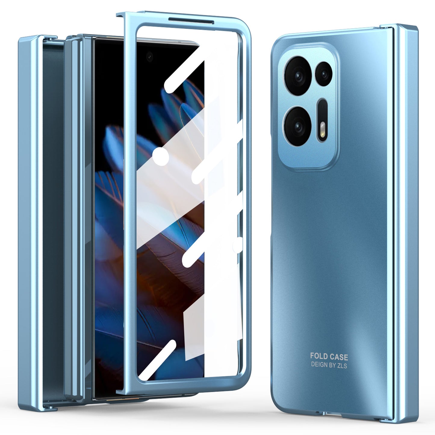 Hard PC Phone Case for Oppo Find N2 5G Shockproof Phone Shell with Screen Protector