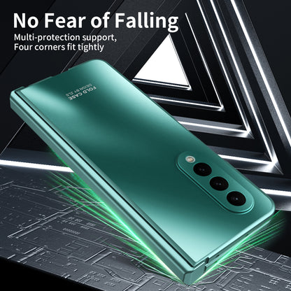 For Samsung Galaxy Z Fold3 5G Hinge Protection Slim Case Hard PC Protective Phone Cover with Built-in Screen Protector