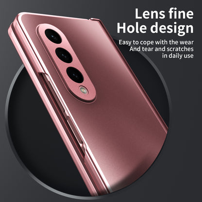 For Samsung Galaxy Z Fold3 5G Hinge Protection Slim Case Hard PC Protective Phone Cover with Built-in Screen Protector