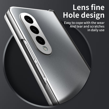 For Samsung Galaxy Z Fold3 5G Hinge Protection Slim Case Hard PC Protective Phone Cover with Built-in Screen Protector