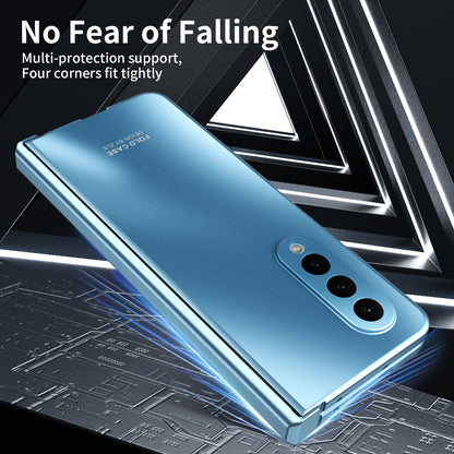 For Samsung Galaxy Z Fold3 5G Hinge Protection Slim Case Hard PC Protective Phone Cover with Built-in Screen Protector