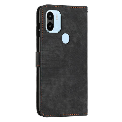 For Xiaomi Redmi A1+ 4G / A2+ 4G / Poco C50 4G Drop-proof Lines Imprint Phone Case Leather Wallet Stand Cover
