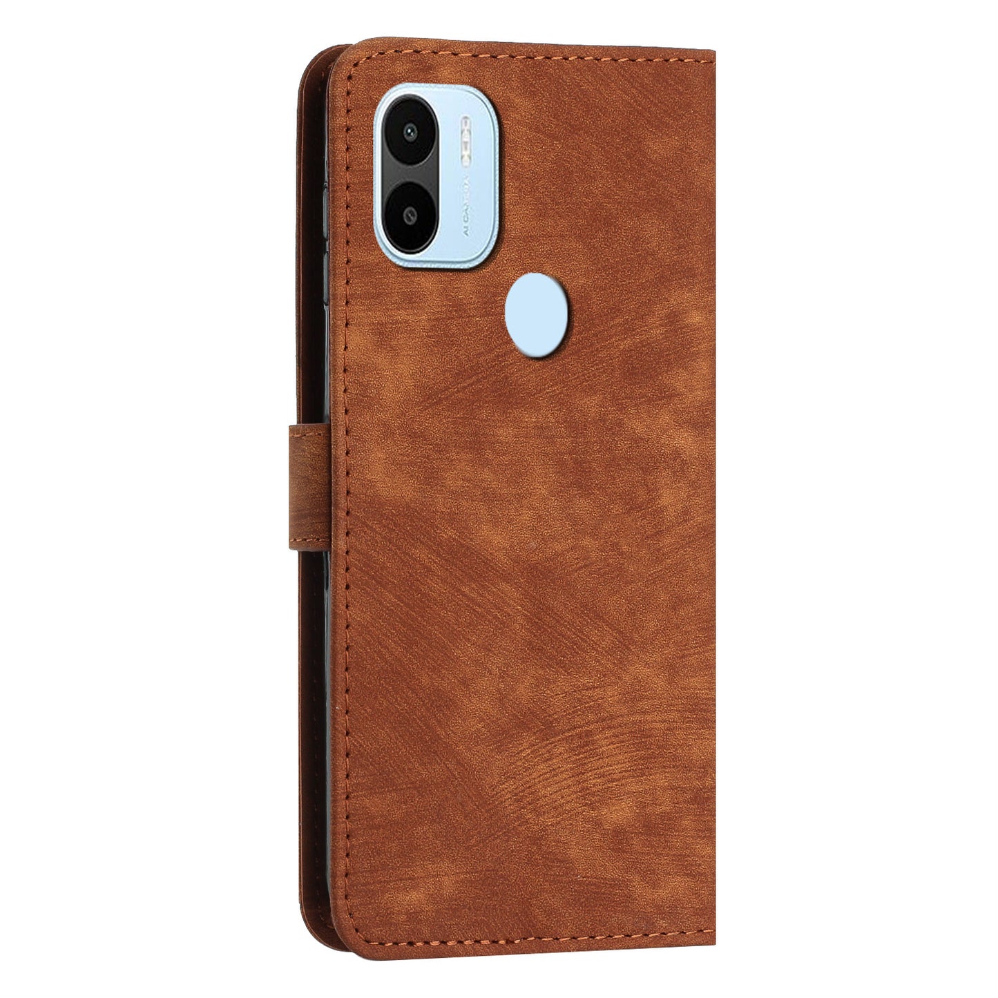 For Xiaomi Redmi A1+ 4G / A2+ 4G / Poco C50 4G Drop-proof Lines Imprint Phone Case Leather Wallet Stand Cover