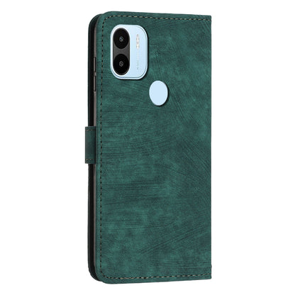 For Xiaomi Redmi A1+ 4G / A2+ 4G / Poco C50 4G Drop-proof Lines Imprint Phone Case Leather Wallet Stand Cover