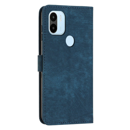 For Xiaomi Redmi A1+ 4G / A2+ 4G / Poco C50 4G Drop-proof Lines Imprint Phone Case Leather Wallet Stand Cover