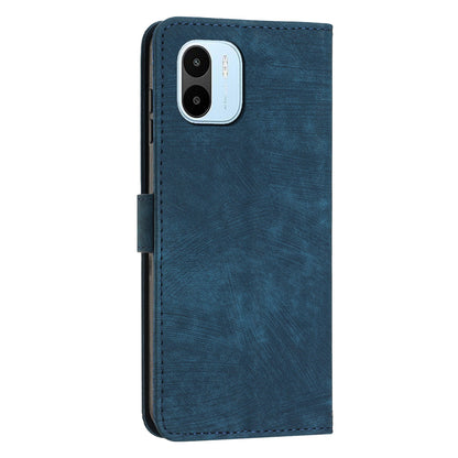 For Xiaomi Redmi A1 4G / A2 4G PU Leather Wallet Case Lines Imprinted Magnetic Closure Stand Phone Cover