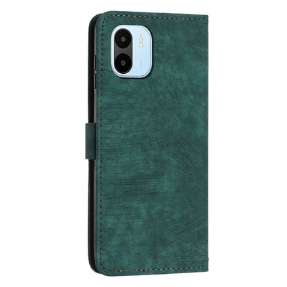 For Xiaomi Redmi A1 4G / A2 4G PU Leather Wallet Case Lines Imprinted Magnetic Closure Stand Phone Cover