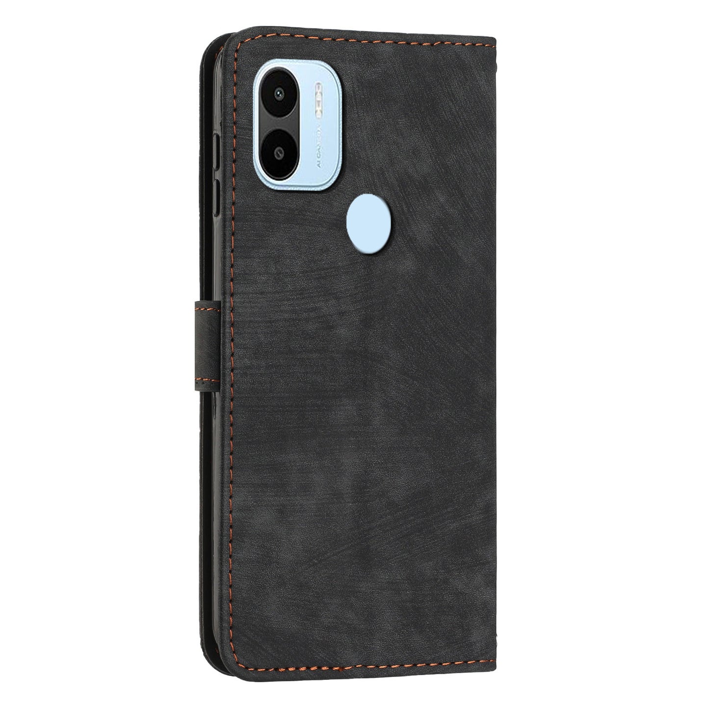 Wallet Phone Case for Xiaomi Redmi A1+ 4G / A2+ 4G / Poco C50 4G , PU Leather Lines Imprinted Folio Book Stand Cover