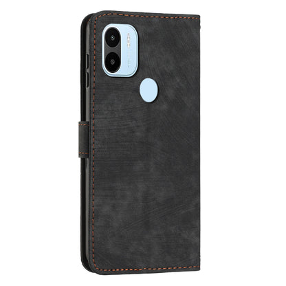 Wallet Phone Case for Xiaomi Redmi A1+ 4G / A2+ 4G / Poco C50 4G , PU Leather Lines Imprinted Folio Book Stand Cover