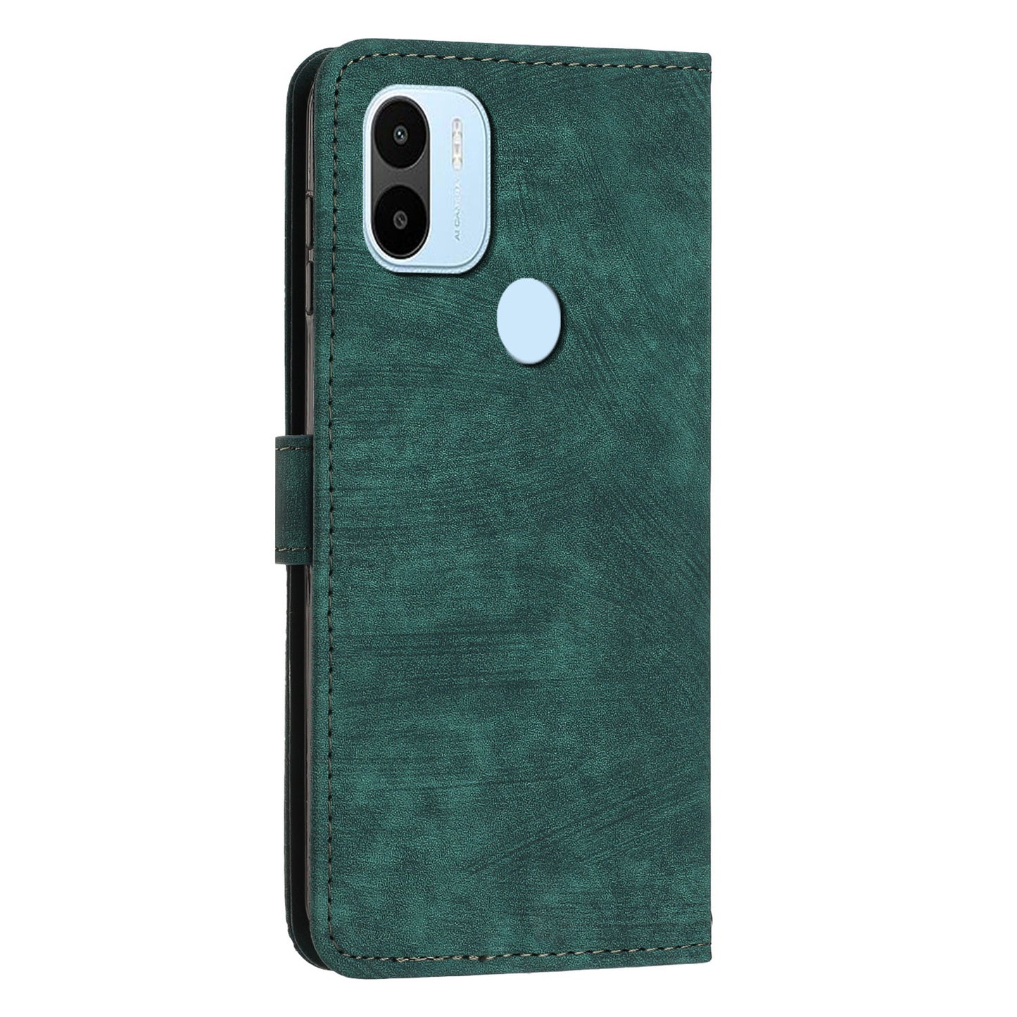 Wallet Phone Case for Xiaomi Redmi A1+ 4G / A2+ 4G / Poco C50 4G , PU Leather Lines Imprinted Folio Book Stand Cover