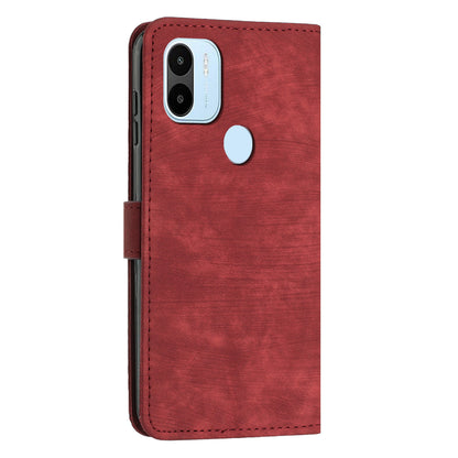 Wallet Phone Case for Xiaomi Redmi A1+ 4G / A2+ 4G / Poco C50 4G , PU Leather Lines Imprinted Folio Book Stand Cover