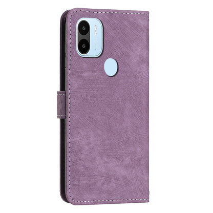 Wallet Phone Case for Xiaomi Redmi A1+ 4G / A2+ 4G / Poco C50 4G , PU Leather Lines Imprinted Folio Book Stand Cover