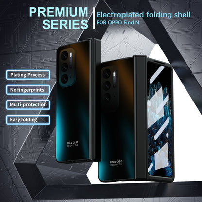 Hard PC Phone Case for Oppo Find N Shockproof Protective Phone Shell Cover with Screen Film