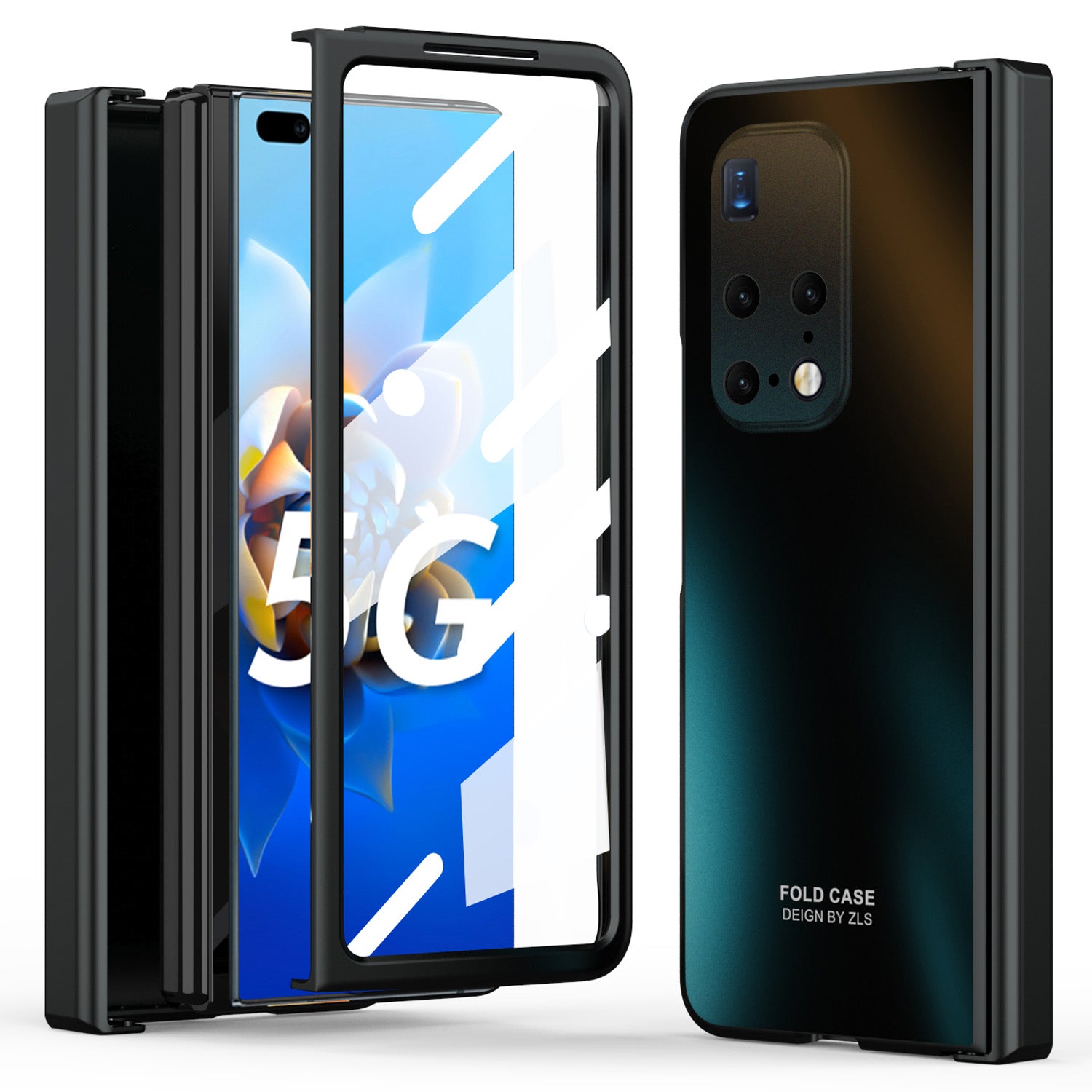 Phone Case for Huawei Mate X2 Anti-Drop Hard PC Protective Phone Shell Cover with Screen Film