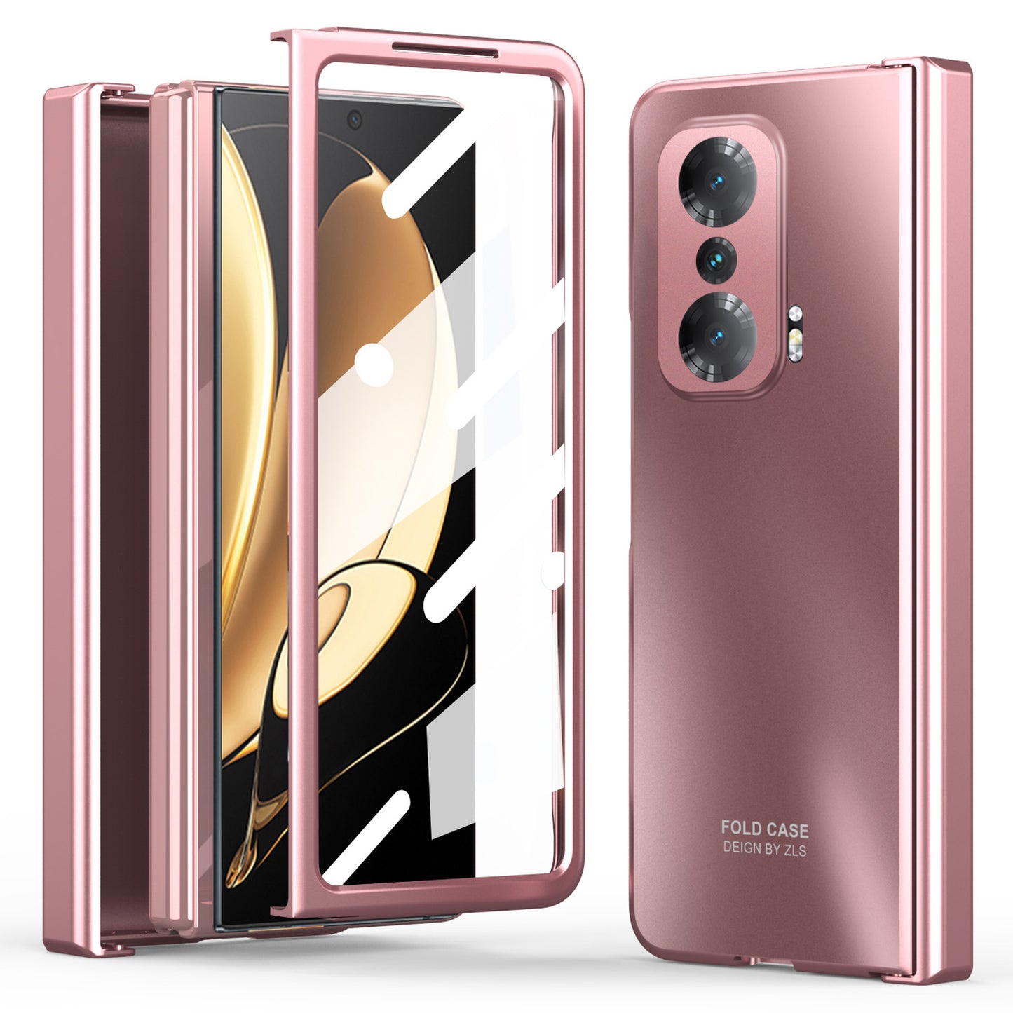 Fall-proof Phone Case for Honor Magic V Hard PC Protective Phone Shell Cover with Screen Film