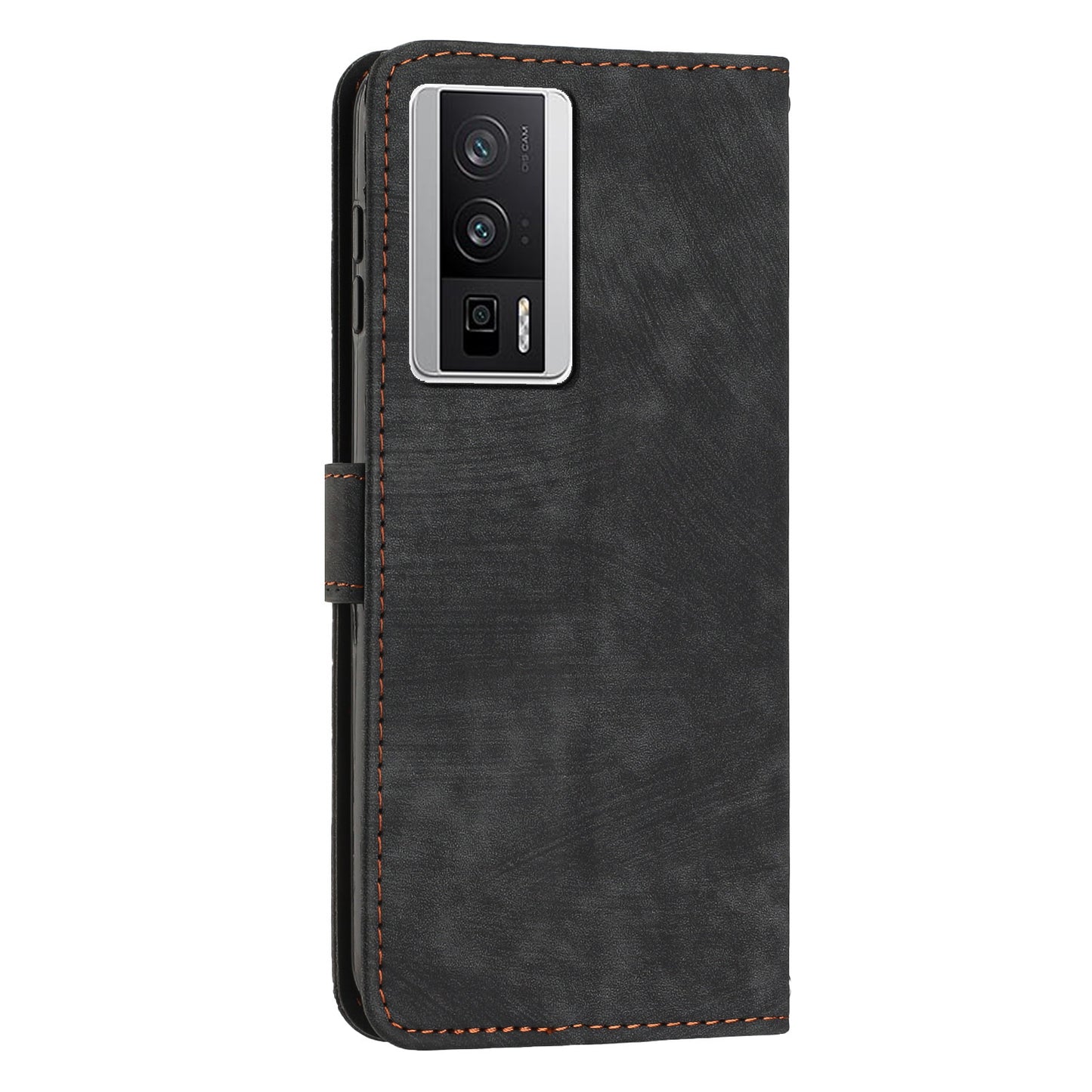 For Xiaomi Poco F5 Pro 5G / Redmi K60 Pro 5G / K60 5G Leather Phone Case Lines Imprinted Stand Phone Wallet Cover