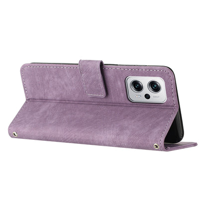 Phone Case for Xiaomi Redmi Note 11T Pro 5G / Note 11T Pro+ 5G / Note 12T Pro 5G / Poco X4 GT 5G / Redmi K50i 5G Lines Imprint Wallet Stand Leather Cover