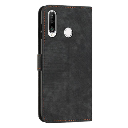 For Huawei P30 Lite New Edition / P30 Lite / nova 4e / Honor 20 Lite Stand Imprinted Phone Case Leather Wallet Skin-touch Shell