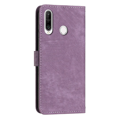 For Huawei P30 Lite New Edition / P30 Lite / nova 4e / Honor 20 Lite Stand Imprinted Phone Case Leather Wallet Skin-touch Shell