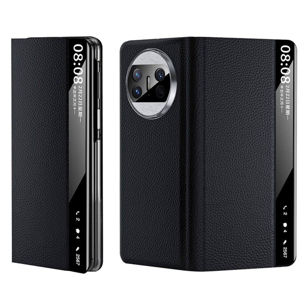 Protective Cover for Huawei Mate X3 5G Cowhide Leather PC Phone Case Phone Shell