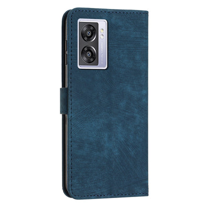 Leather Case for Oppo A57 (2022) 5G / 4G / A77 5G / Realme V23 5G Wallet Stand Phone Shell Lines Imprint Cover