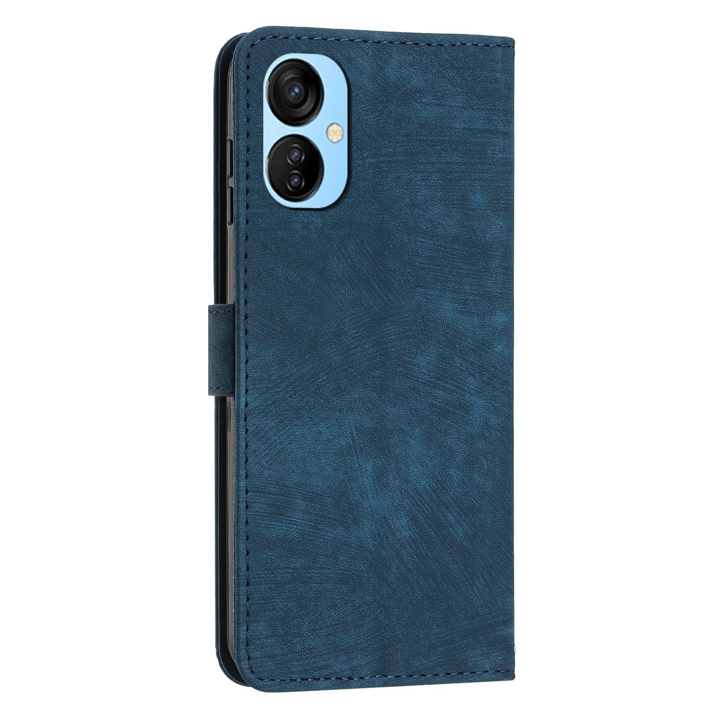 For Tecno Spark 9T 4G Skin-touch Stand Phone Case Imprint Lines Leather Wallet Anti-Dust Phone Shell Cover