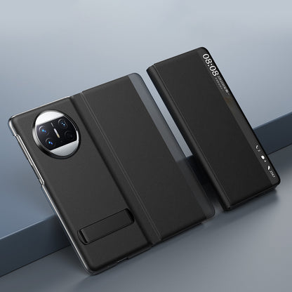 Phone Cover for Huawei Mate X3 5G Protective Case PU Leather PC Phone Shell with Kickstand