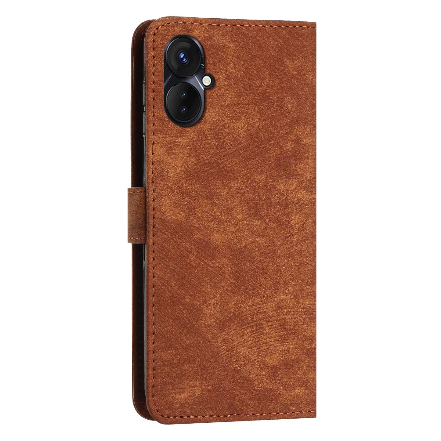 For Tecno Camon 19 Neo 4G Flip Stand Mobile Phone Case Imprint Lines PU Leather Wallet Anti-Dust Skin-touch Cover Shell