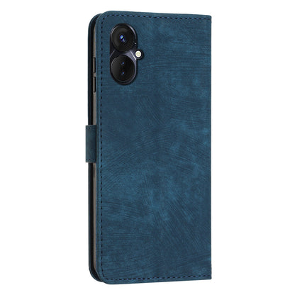 For Tecno Camon 19 Neo 4G Flip Stand Mobile Phone Case Imprint Lines PU Leather Wallet Anti-Dust Skin-touch Cover Shell