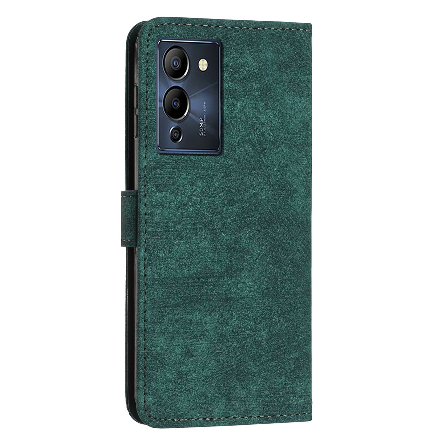 For Infinix Note 12 G96 4G Imprinted Lines Phone Shell Cover PU Leather Wallet Phone Stand Case with Straps