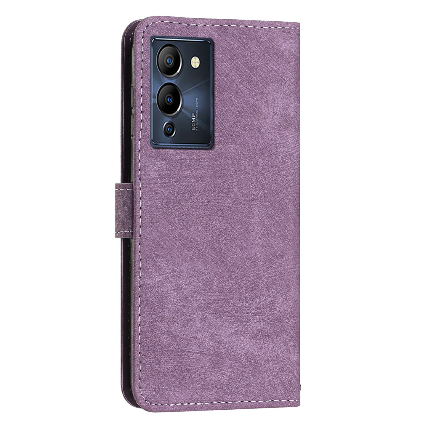 For Infinix Note 12 G96 4G Imprinted Lines Phone Shell Cover PU Leather Wallet Phone Stand Case with Straps