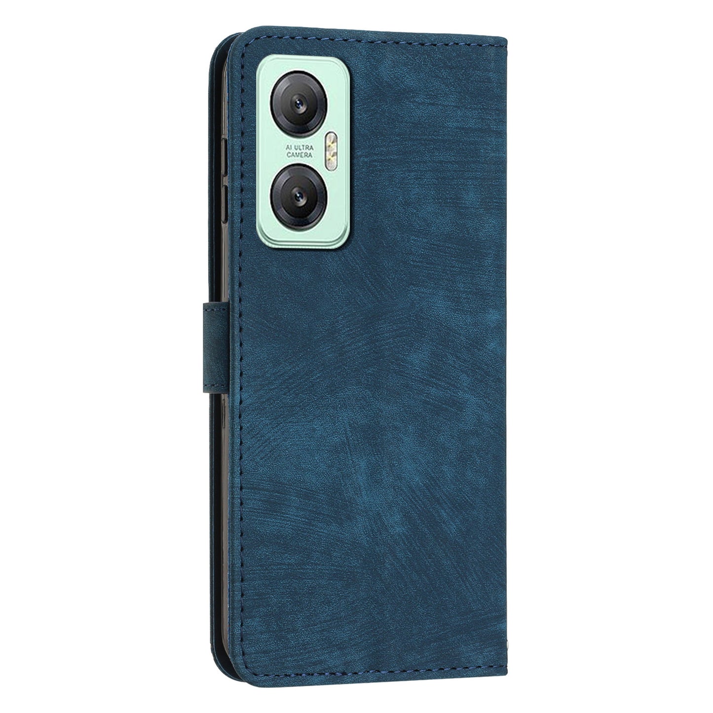 For Infinix Hot 20 5G PU Leather Stand Wallet Case Lines Imprinted Shockproof Phone Cover