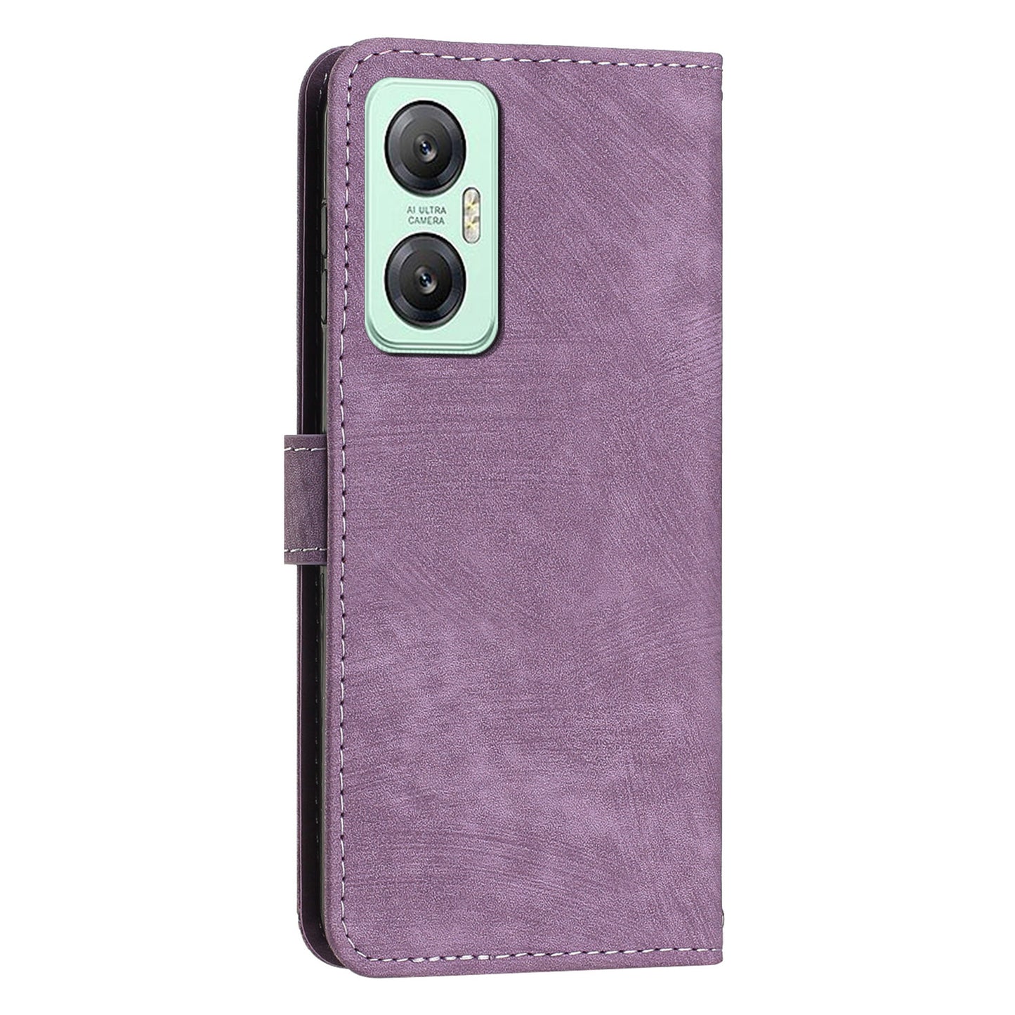 For Infinix Hot 20 5G PU Leather Stand Wallet Case Lines Imprinted Shockproof Phone Cover