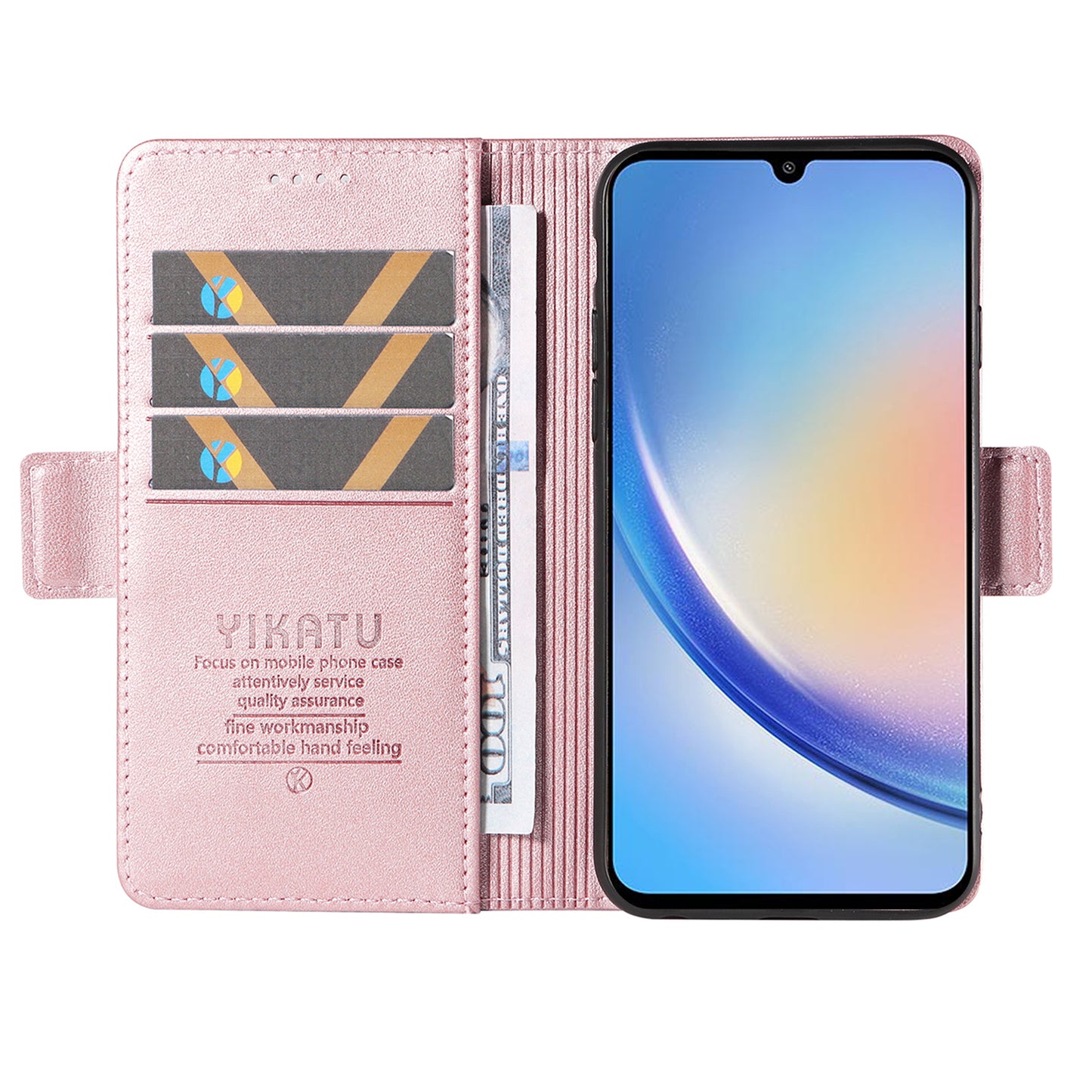 YIKATU YK-003 PU Leather Flip Cover for Samsung Galaxy A34 5G Phone Case with Wallet