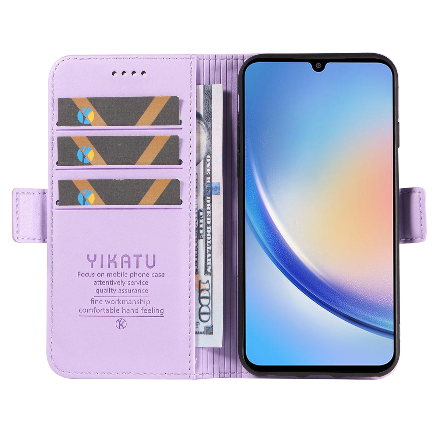 YIKATU YK-003 PU Leather Flip Cover for Samsung Galaxy A34 5G Phone Case with Wallet