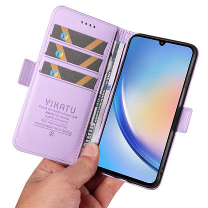 YIKATU YK-003 PU Leather Flip Cover for Samsung Galaxy A34 5G Phone Case with Wallet