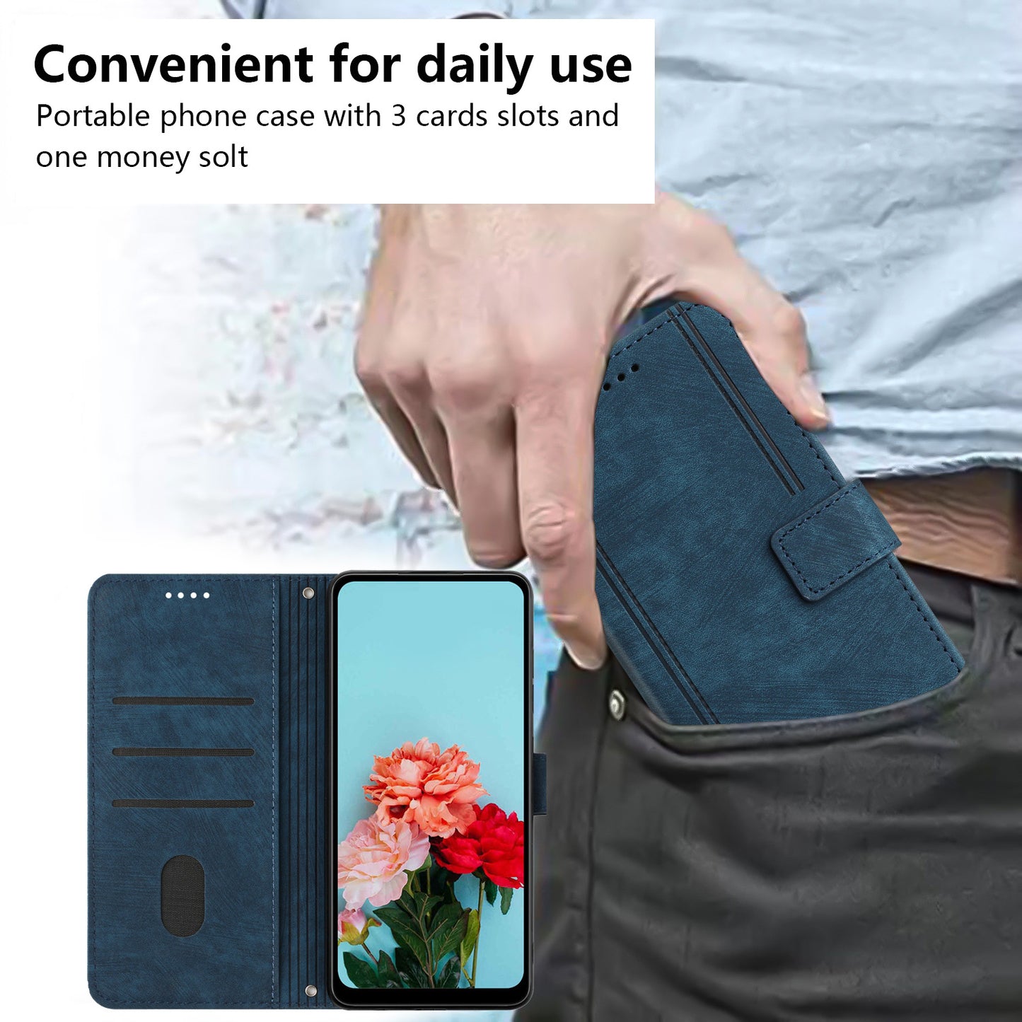 For Tecno Camon 19 Neo 4G PU Leather Phone Case Wallet Stand Lines Imprinted Flip Protective Cover