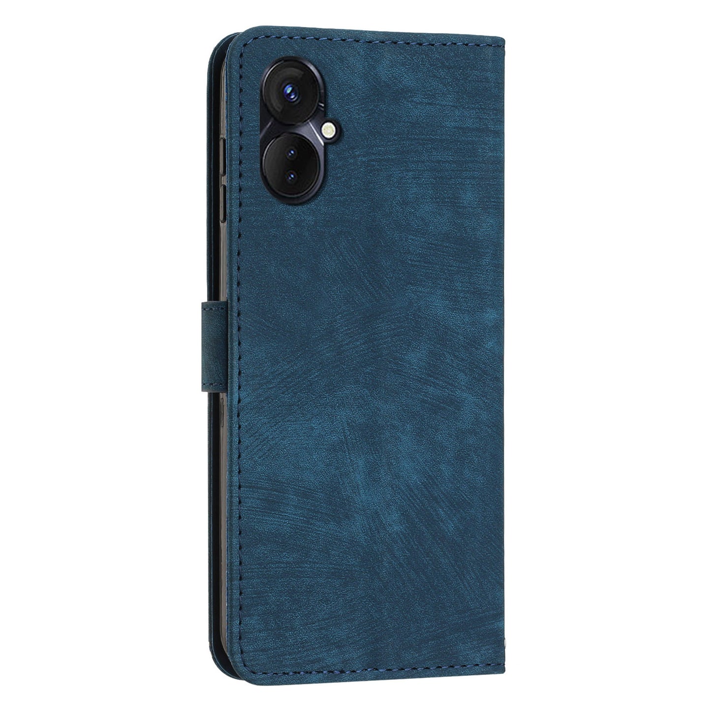 For Tecno Camon 19 Neo 4G PU Leather Phone Case Wallet Stand Lines Imprinted Flip Protective Cover