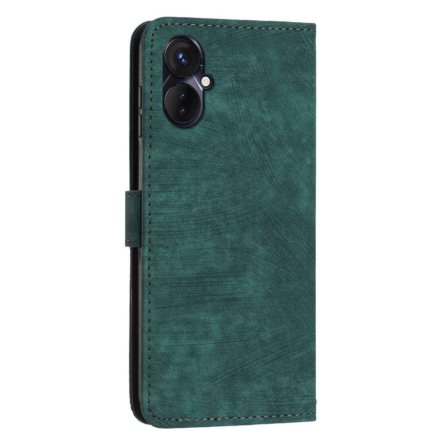 For Tecno Camon 19 Neo 4G PU Leather Phone Case Wallet Stand Lines Imprinted Flip Protective Cover